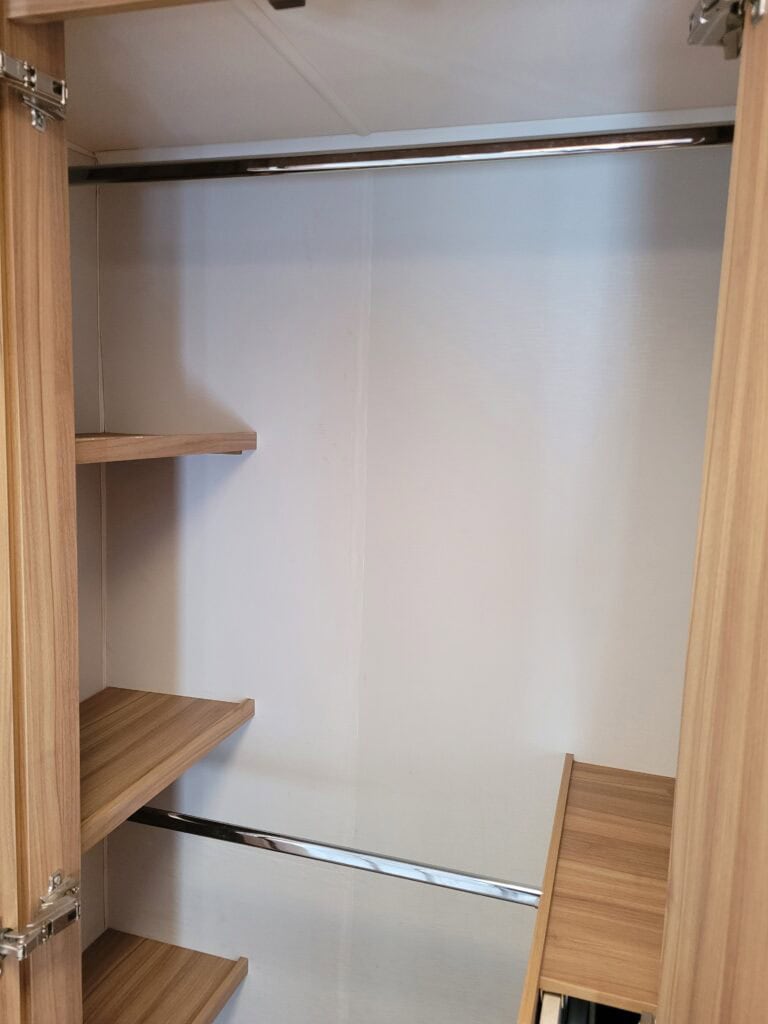 Custom wooden wardrobe for Ridgeway Tourers.
