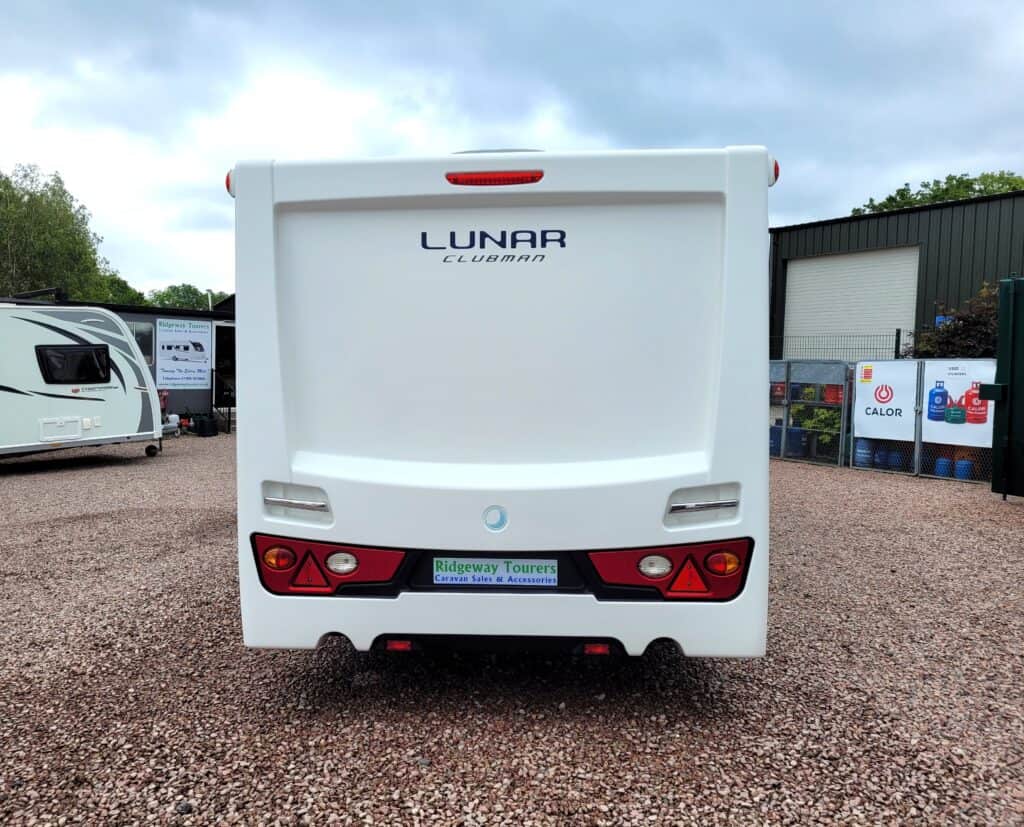 Lunar Clipper caravan at Ridgeway Tourers, UK, showcasing quality leisure vehicles for touring holid.